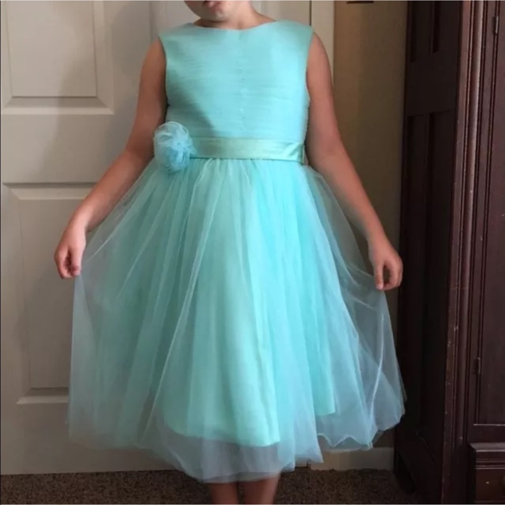Mint Flower Girl Dress